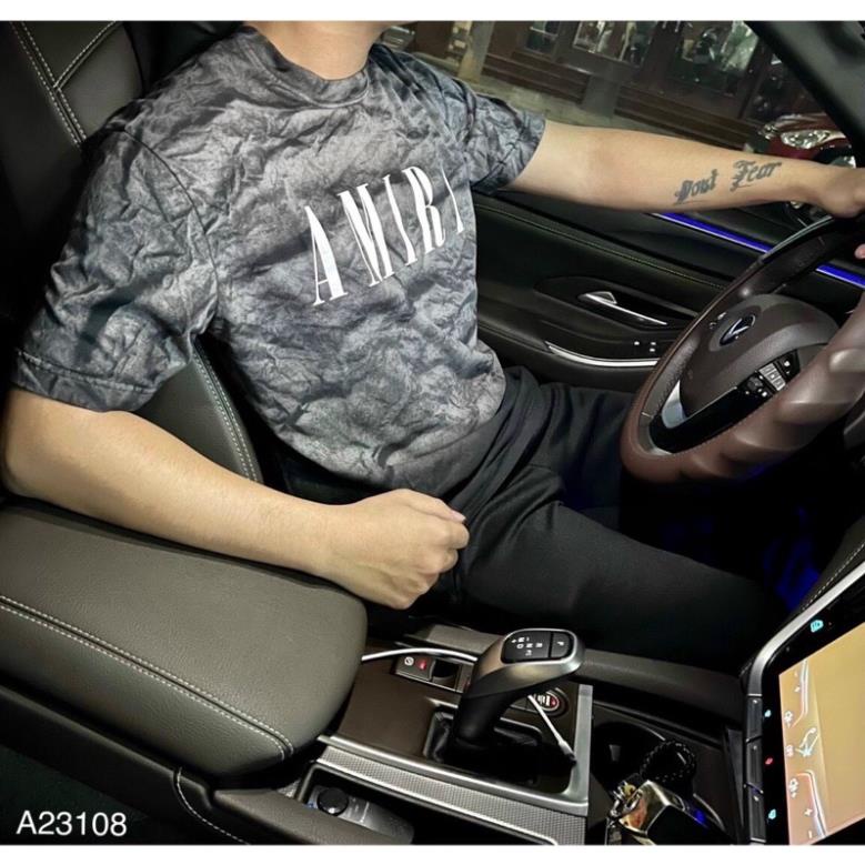 Áo Thun Nam Amr Loang Chữ Trắng Siêu Hot - Áo Phông AMR Loang Cho AE