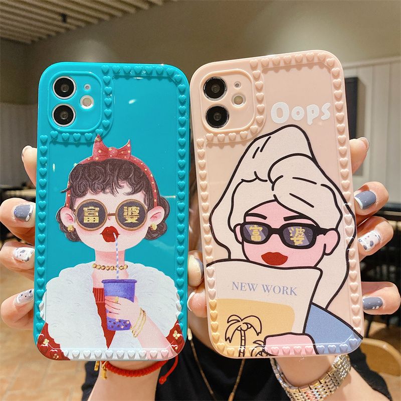 Love photo frame rich woman for Iphone12 Pro Max, 12mini Iphone 11 Pro Max 7Plus 8plus xr xs xsmax 6 Plus soft shell,Vỏ iPhone