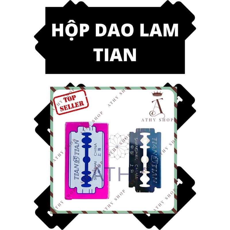 Hộp 200 dao tem, lưỡi lam hộp hồng chính hãng Tian Tian Brand sắc nhọn, giá rẻ