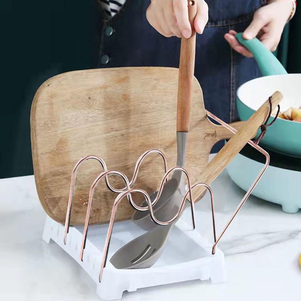 Giá Đỡ Nắp Nồi / Muỗng Thiết Kế Thoát Nước Tiện Dụng