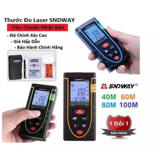 Thước đo khoảng cách laze - tặng kèm 1 túi đựng +dây+thẻ chặn laze+ 2pin