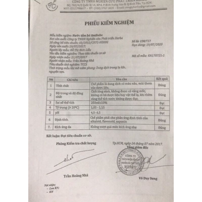 Nước tắm thảo dược JUSTBEBE/Amibebe 250ml