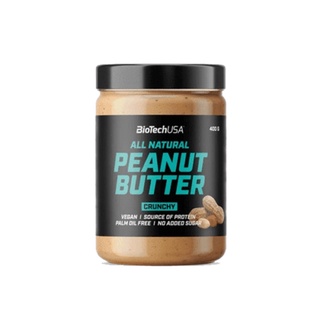 Bơ đậu phộng tự nhiên không đường peanut butter biotechusa hộp 400g