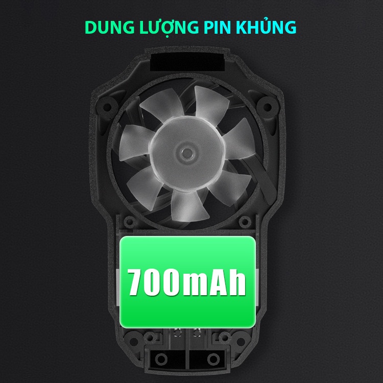 Quạt tản nhiệt điện thoại SIDOTECH MEMO FL05 phiên bản 2021 pin sạc 700mAh Led RGB tốc độ 6000 vòng/phút mở rộng 66-84mm