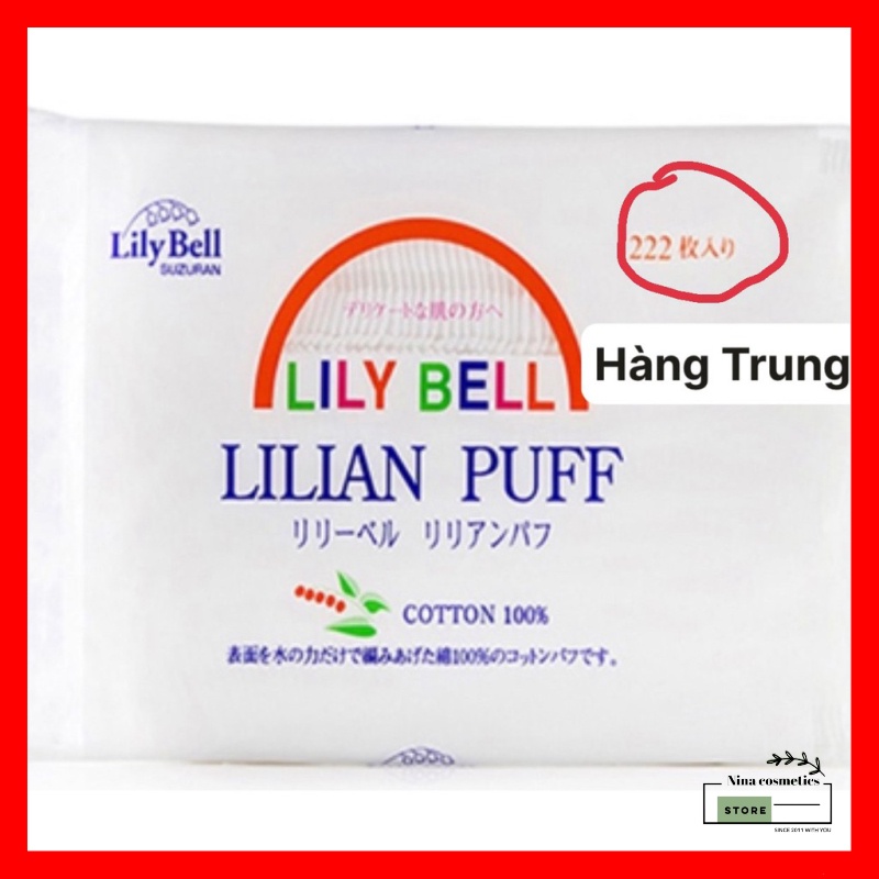 Bông Tẩy Trang Lily Bell Suzuran Nhật Bản 222 Miếng