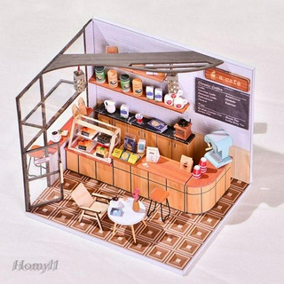 Mô Hình Nhà Búp Bê Mini Có Đèn LED Xinh Xắn Phù Hợp Cho Bé Gái Diy [Homyl1]