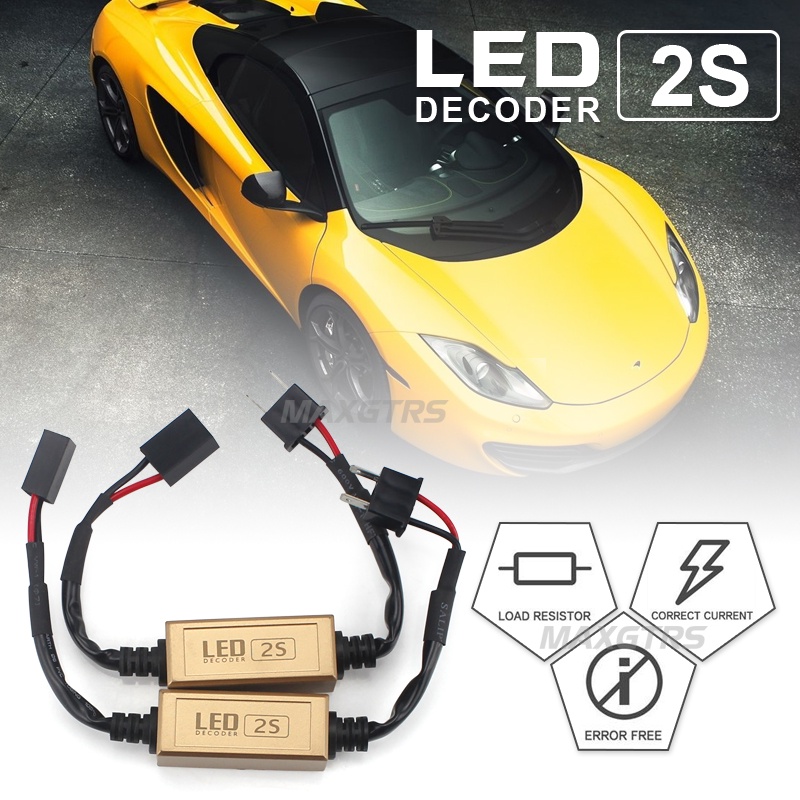 Bộ 2 Thiết Bị Giải Mã Đèn Sương Mù Tự Động MAXGTRS H1 H3 H4 H7 H8 H11 H13 9005 9006 9007 HID