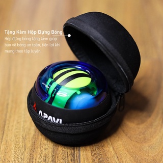 Bóng Tập Cổ Tay APAVI Chính Hãng, tự khởi động có Đèn, thiết kế xoay tròn, luyện tập cổ tay