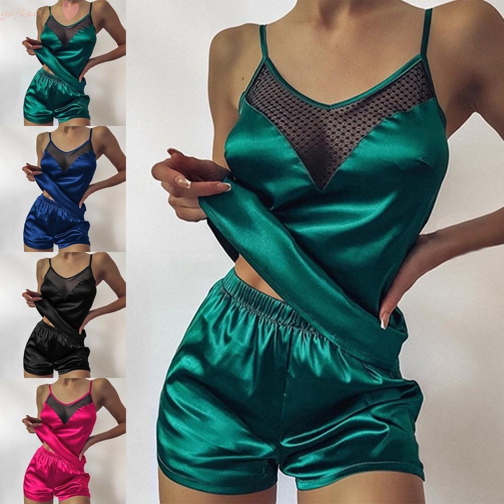 Bộ đồ ngủ hai dây phối ren gợi cảm cho nữ
