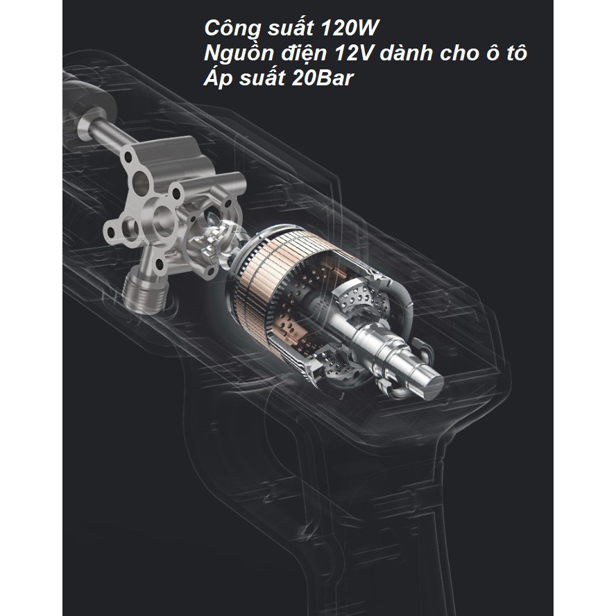 ☘️ FREESHIP ☘️  Máy rửa xe tăng áp cho ô tô xe máy 12V - siêu mạnh