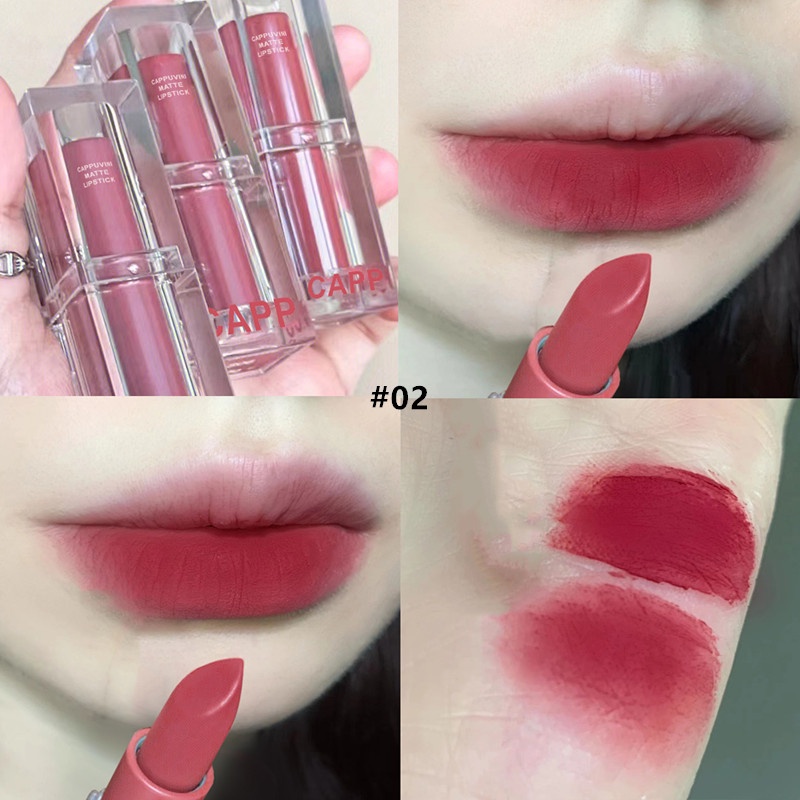 CAPPUVINI Son thỏi tint lì Mềm Mịn Kháng Nước Lâu Trôi 3.5g