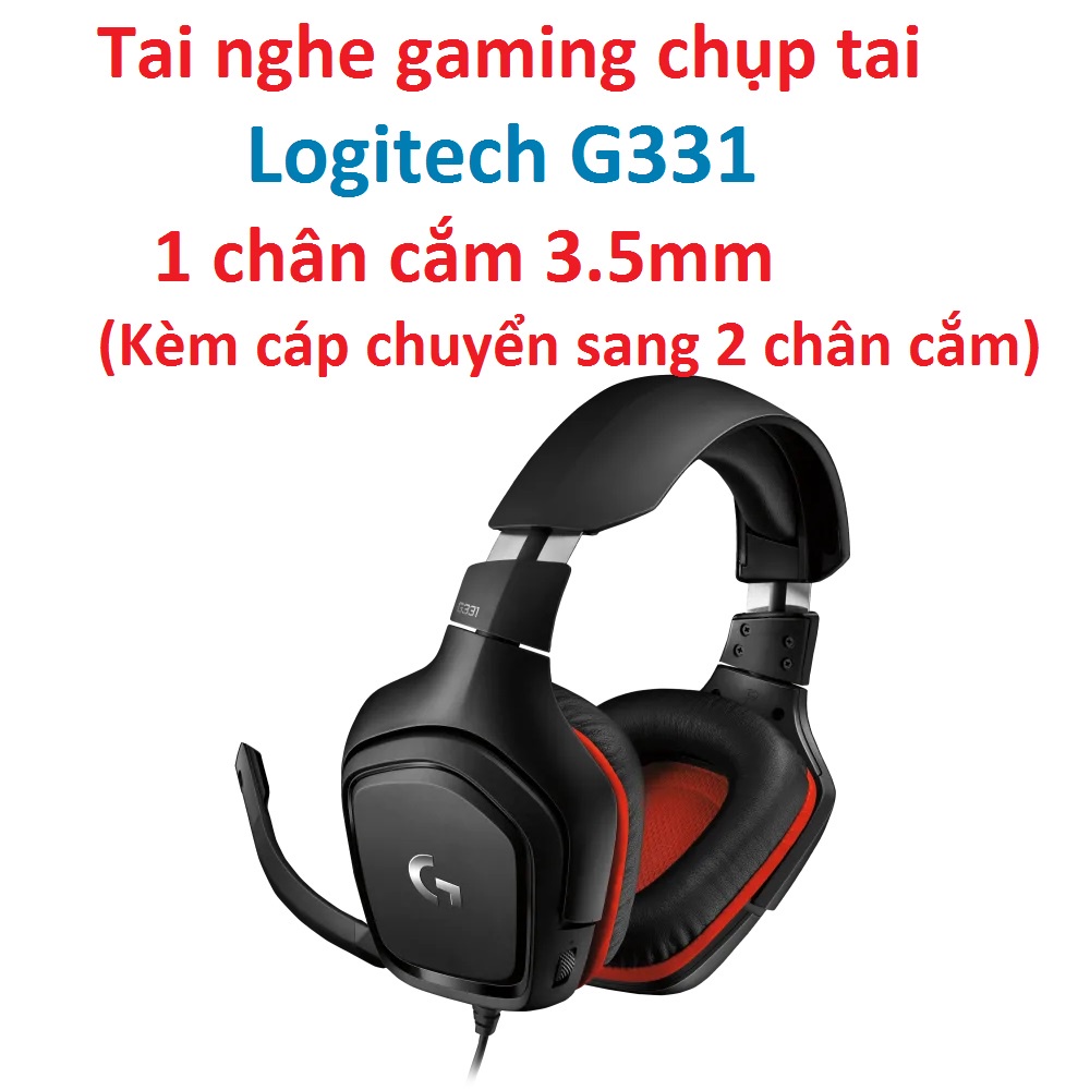 Tai nghe Gaming chụp tai 1 chân cắm 3.5mm Logitech G331