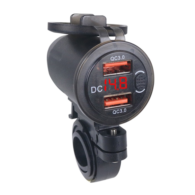 Cốc Sạc Nhanh 3 0 Cổng USB 12V 24V QC3 0 Chuyên Dụng Cho Xe Mô Tô