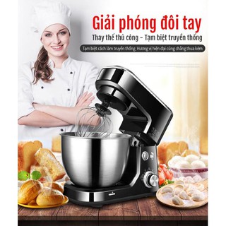 Máy đánh trứng nhào bột mịn để bàn nhiều tốc độ đa năng gia dụng 600W thế hệ mới