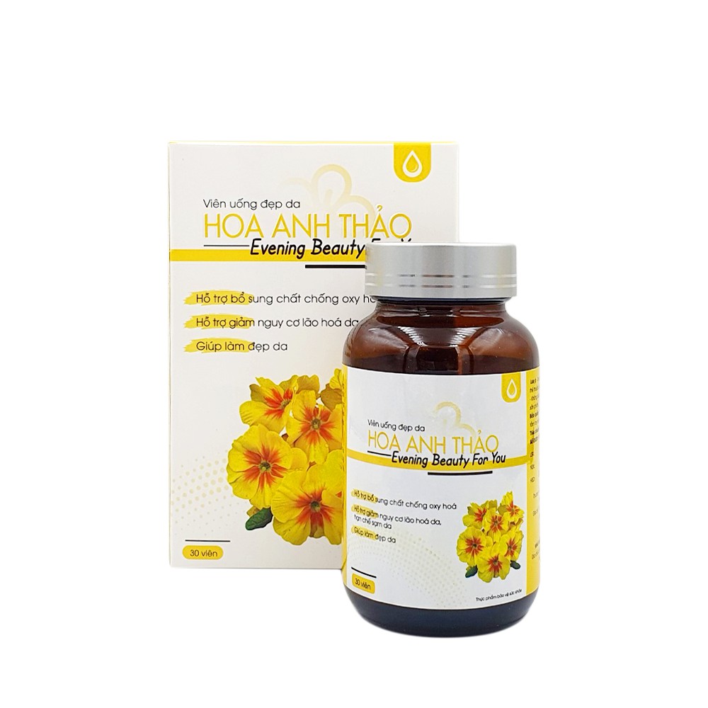 Viên uống trắng da, giảm nám, chống lão hoá và điều hoà nội tiết tố nữ Hoa Anh Thảo Evening Beauty For You (30 viên) | BigBuy360 - bigbuy360.vn