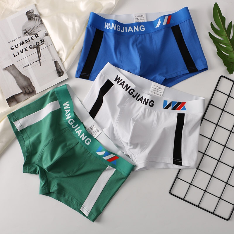 Quần Lót Nam Sịp Nam Vải Cotton Thấm Hút Kháng Khuẩn Co Dãn Tốt WANGJIANG-WJ02