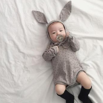 Áo liền quần tay dài phong cách đáng yêu cho trẻ sơ sinh 0 đến 18 tháng tuổi