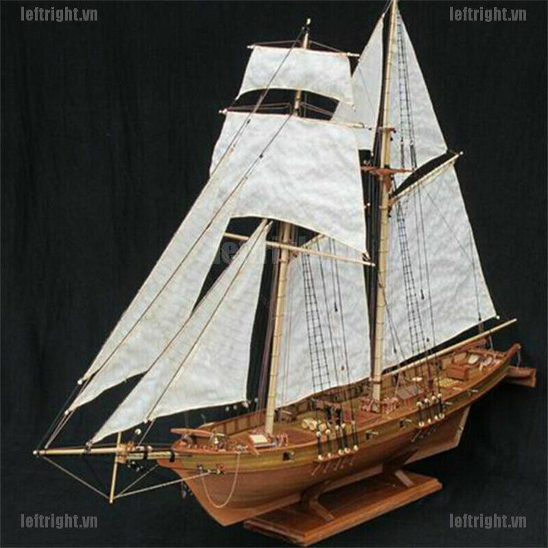 Mô Hình Thuyền Buồm Halcon Bằng Gỗ Tỉ Lệ 1: 100 Tự Lắp Ráp Độc Đáo