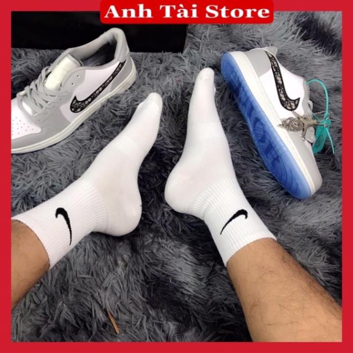 Tất cổ cao nam nữ vớ thể thao dệt kim chất giày dẹp co dãn 4 chiều thấm hút mồ hôi tốt BT 90 I