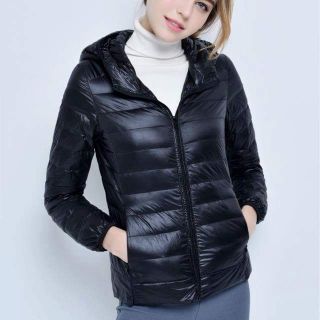 ÁO PHAO LÔNG VŨ NỮ CÓ MŨ - Mã A08