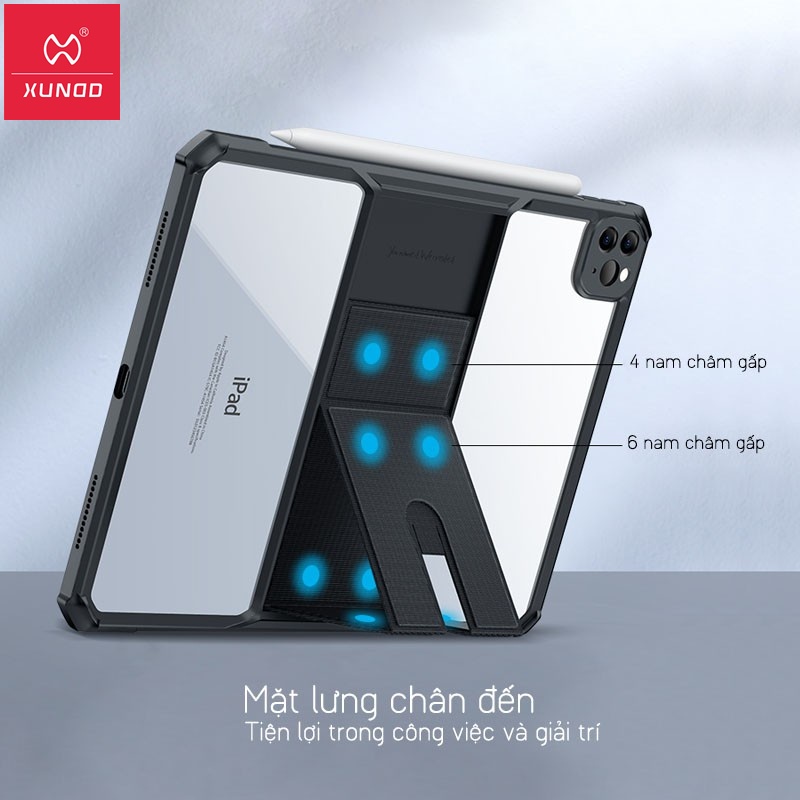 Ốp lưng kèm giá đỡ XUNDD Case cho IPad Gen 7/8/9 10.2 inch , IPad Mini 6 , viền dẻo chống sốc cho iPad