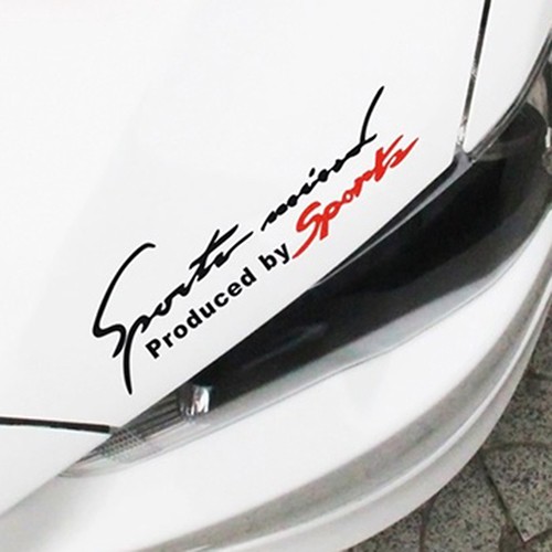 Decal dán trang trí chữ &quot; Racing Car &quot; chống thấm nước cho xe hơi