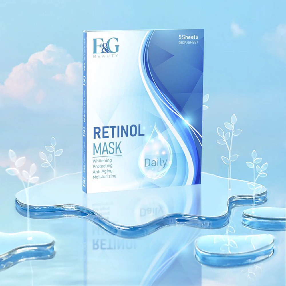 Mặt nạ Retinol E&G Beauty Daily trắng sáng căng bóng, Mask chống lão hóa 25g x 5 miếng 1 Hộp