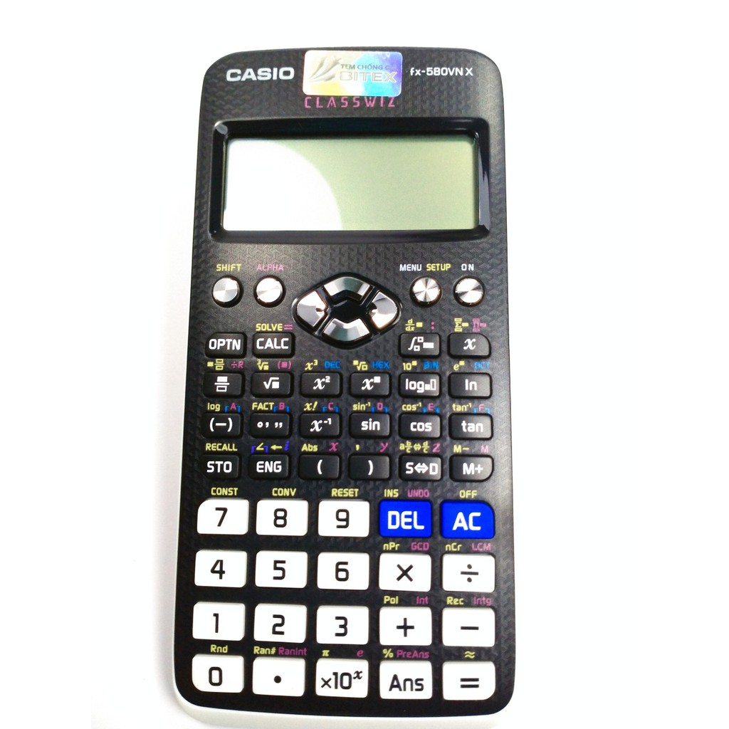 Máy Tính casio fx 580vn x Màu Xanh/ Hồng/ Đen BH điện tử 7 năm, check mã QR code- CHÍNH HÃNG
