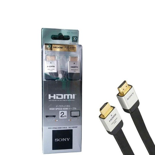 Cáp HDMI to HDMI  dây dẹt Hãng Sony DLC-HE20HF/W