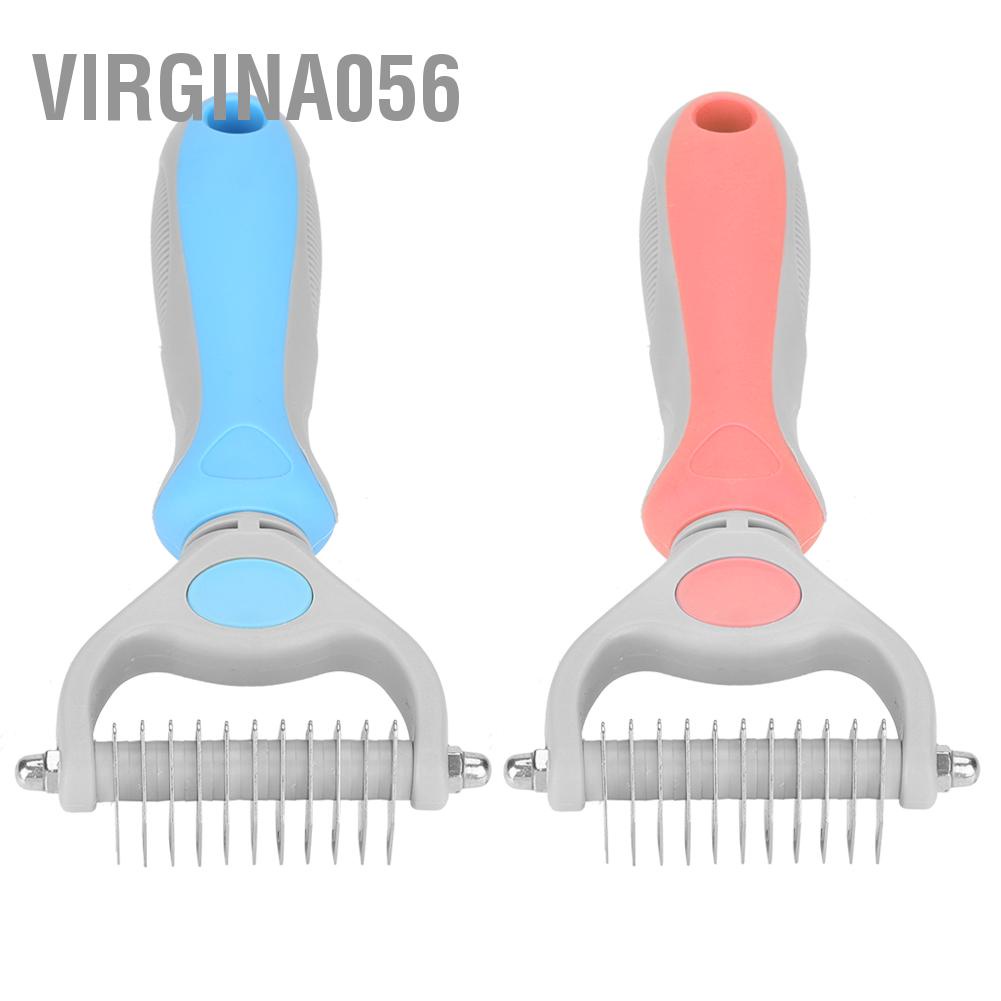 Lược chải lông hai mặt bằng thép không gỉ cho thú cưng tiện dụng