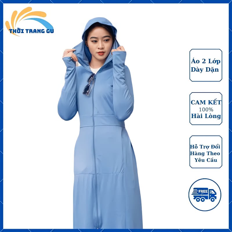 [Mẫu 2 Lớp]Áo Chống Nắng Toàn Thân 2 Lớp Dày Dặn Thông Hơi Mát | BigBuy360 - bigbuy360.vn