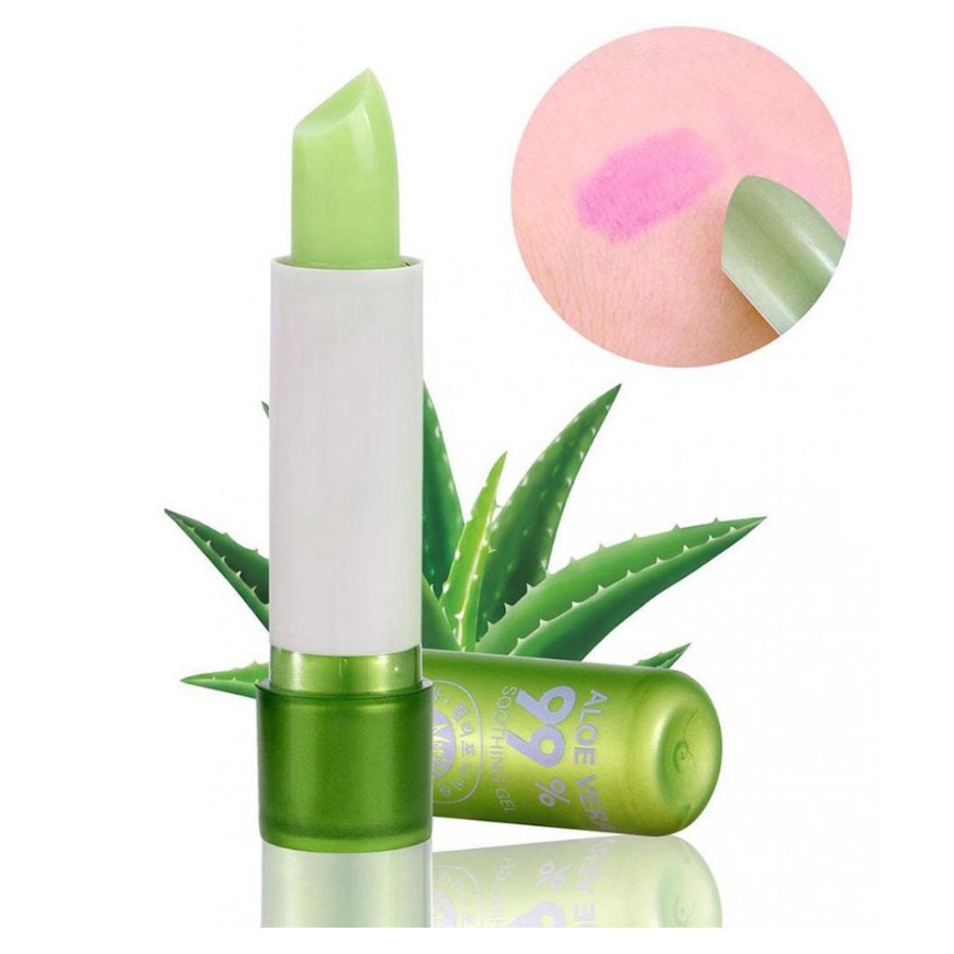 Son dưỡng môi nha đam Aloe Vera ❤️FREE SHIP❤️ Màu tự nhiên lâu trôi - Dưỡng môi mềm mượt