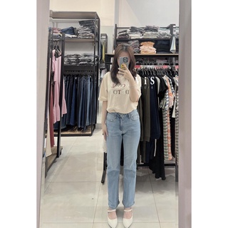 quần jean nữ dáng slim màu xanh