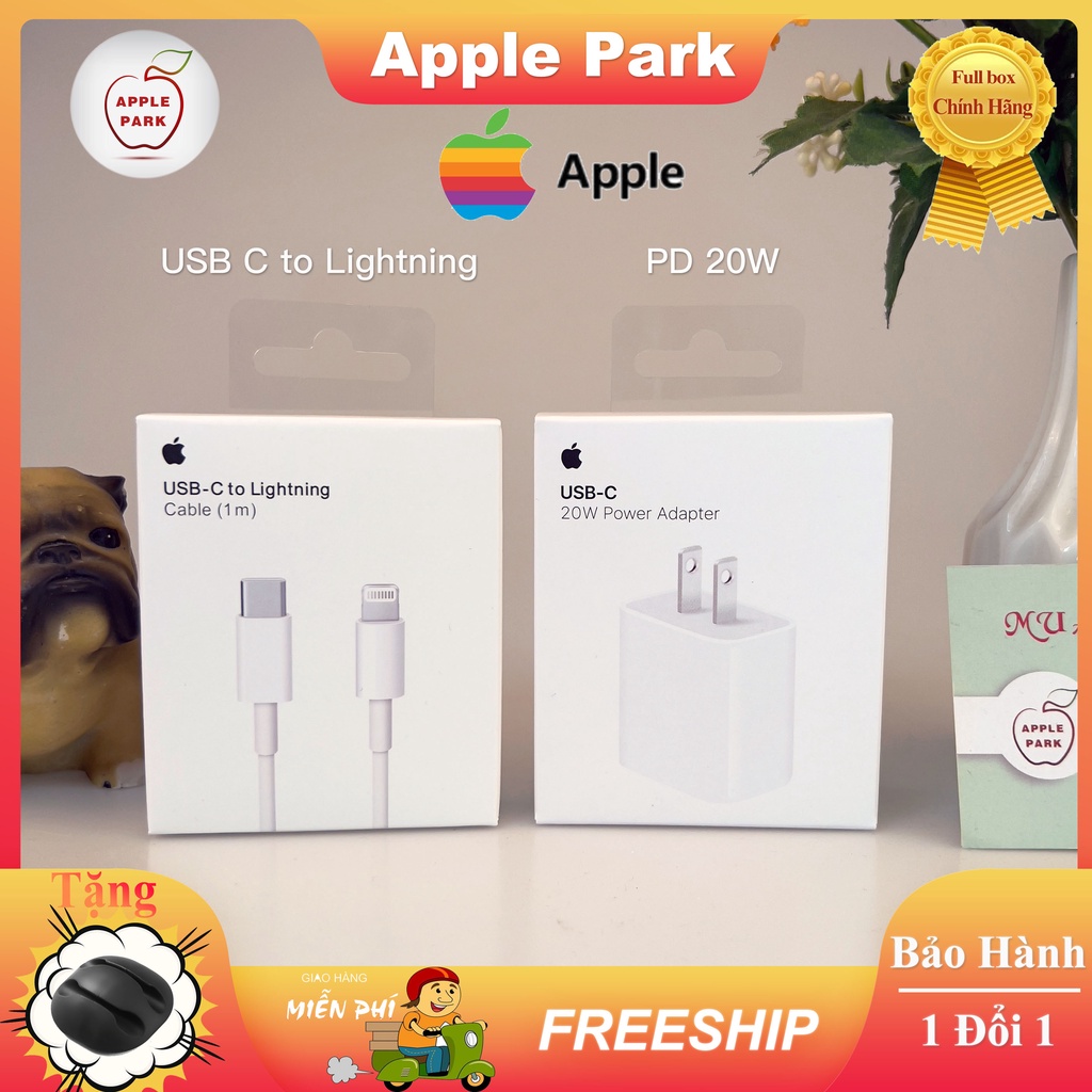 Củ sạc nhanh iPhone PD 20W Chính Hãng,Cáp Sạc Nhanh USB-C To Lightning,Cho iPhone 13 Pro Max 13mini 12 Pro 11 Pro XS X 8