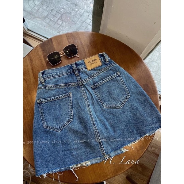 CHÂN VÁY JEAN RÁCH CÁCH ĐIỆU