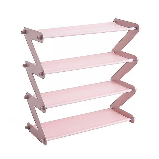 Kệ đa năng - Kệ 4 Tầng Chữ Z Decor Trang Trí Để Sách Vỡ, Giày Dép, Vật Dụng Đa Năng No.101174