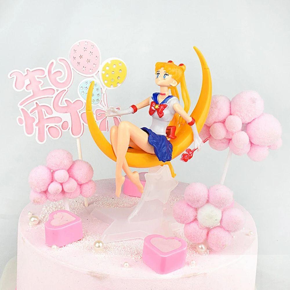 Mô Hình Thủy Thủ Mặt Trăng Hoạt Hình Trang Trí Bánh Kem