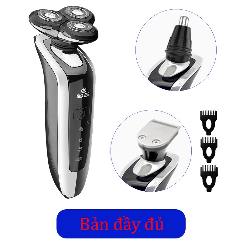 Máy Cạo Râu Sharever 8000 Chống Nước Với 3 Lưỡi Kép Tự Mài, Tặng Bọt Cạo Râu