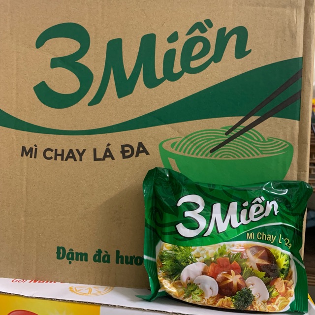 THÙNG MÌ CHAY LÁ ĐA BA MIỀN 30 gói 65g