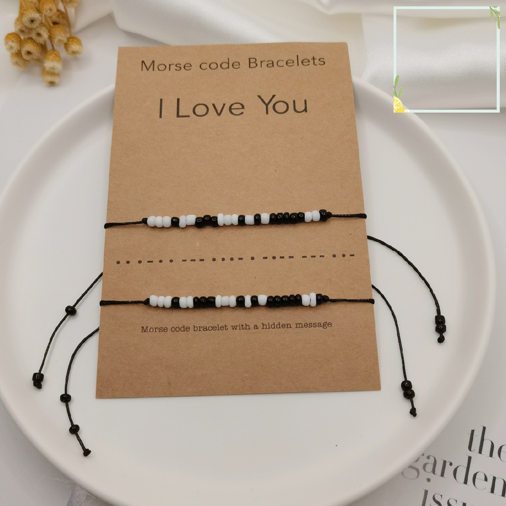 Bộ 2 Vòng Tay Chuỗi Hạt Handmade Có Thể Điều Chỉnh Kích Cỡ Tiện Dụng Cho Nam Và Nữ