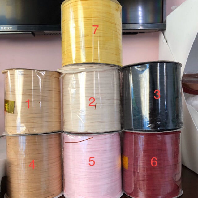 Sợi cọ raffia / sợi cọ đan móc (130k/ cuộn)