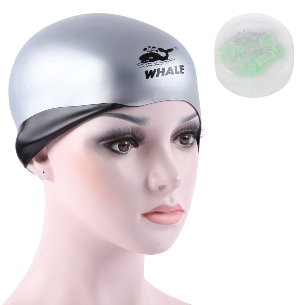 Mũ bơi 3D 2 mặt Whale CAP-1800