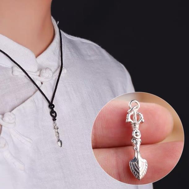MẶT ĐEO KIẾM VĂN THÙ 2.5CM BẠC 999