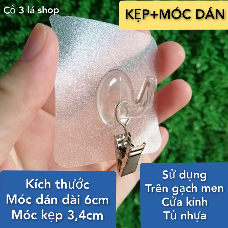 Bộ kẹp và móc đinh hoặc móc dán dùng treo tranh vải, rèm cửa, có 2 phân lọai để chọn mua