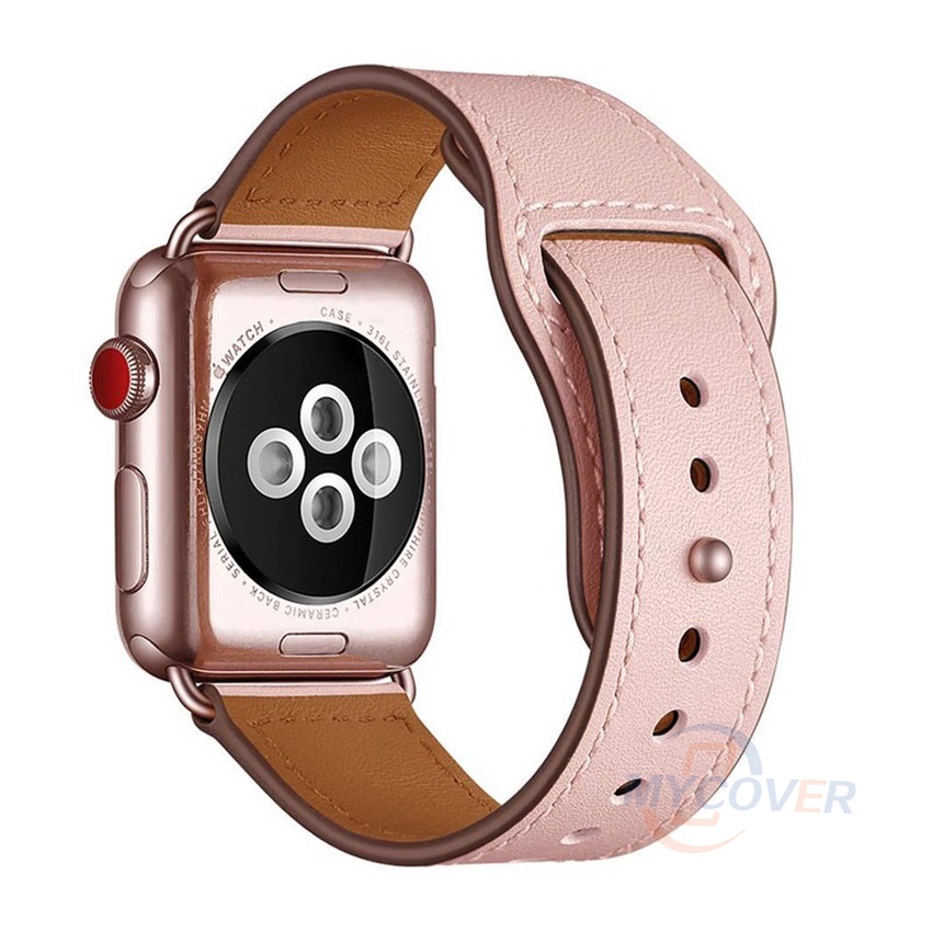 Dây đeo đồng hồ bằng da thay thế cho Apple Watch  7 6 SE 5 4 3 2 1 45mm 41mm 38mm 42mm 40mm 44mm