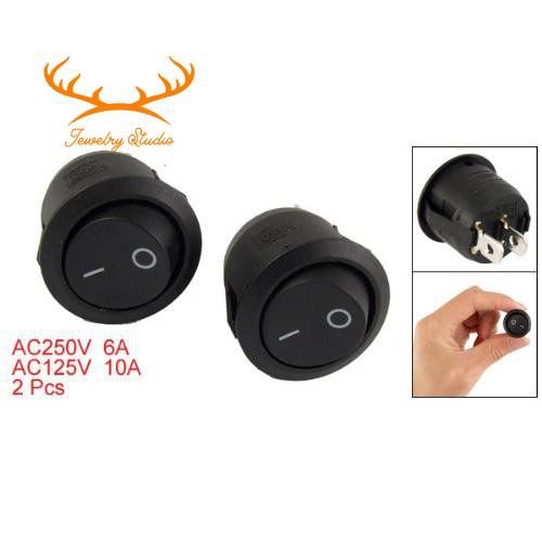 Set 2 Công Tắc Bật / Tắt 2 Đầu Spst Đen | BigBuy360 - bigbuy360.vn