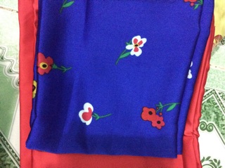 Vai ao dai xanh 1 bộ