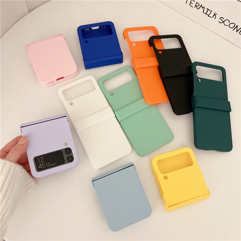 Ốp Điện Thoại Màu Macaron Mặt Nhám Chống Sốc Cho Samsung Galaxy Z Flip 4 Z Flip 3 Zflip 3 Z Flip 4 Flip 3