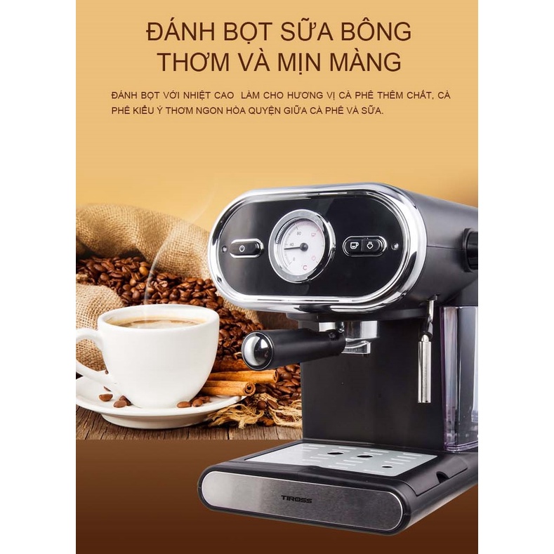 Máy Pha Cà Phê Espresso Tiross TS6211 – Phân Phối Chính Hãng – Bảo Hành 12 Tháng