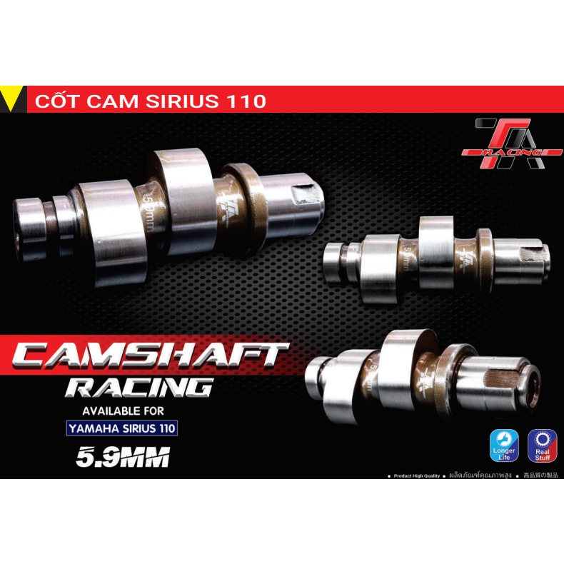 Cốt Cam Sirius 110 5.9ly TA Racing - CAM ĐỘ SIRUT